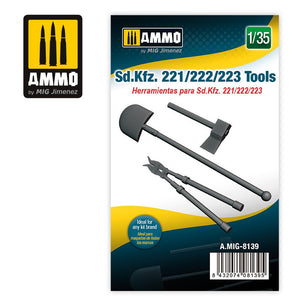 AMMO 8139 - 1/35 Sd.Kfz. 221/222/223 Tools (Resin)