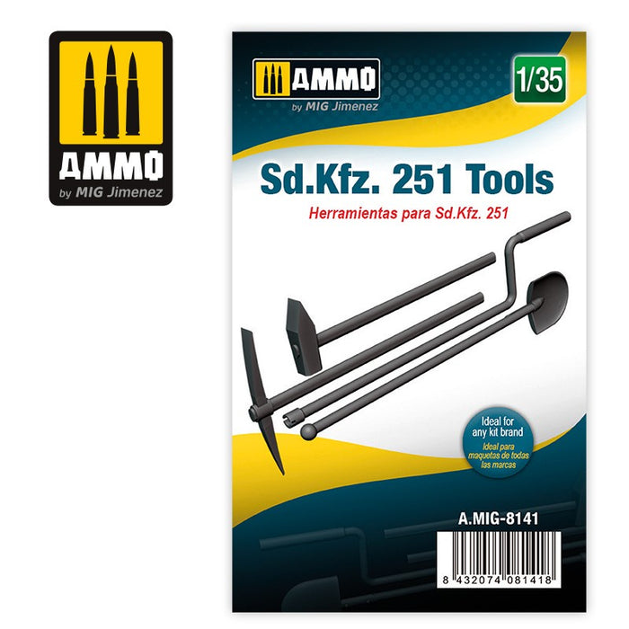 AMMO 8141 - 1/35 Sd.Kfz. 251 Tools (Resin)