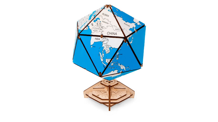 EWA - Icosahedral Globe - Blue (3D Mechanical Puzzle) (97pcs)