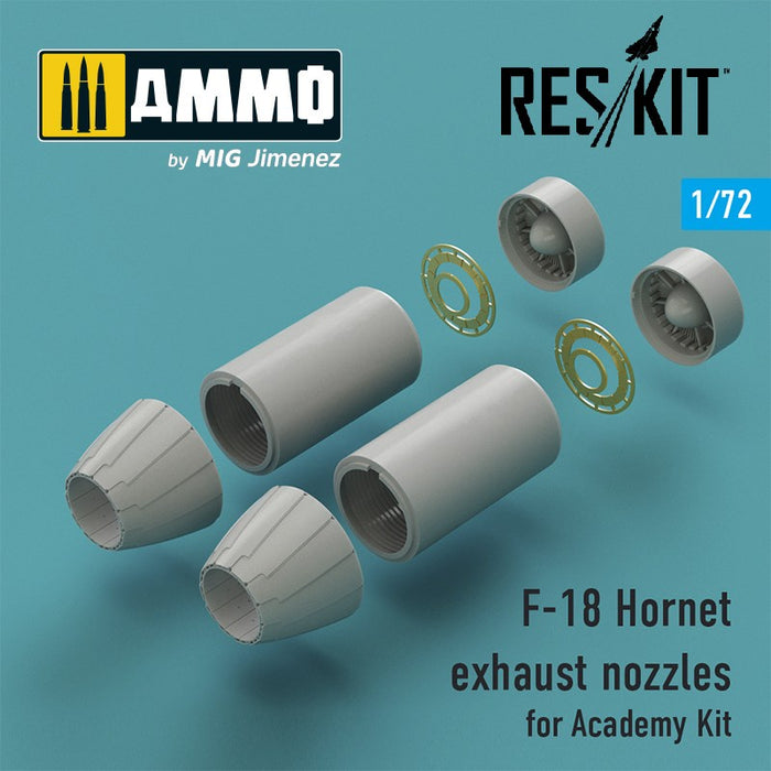 Reskit - 1/72 F-18 Hornet Exhaust Nozzles for Academy (RSU72-30)