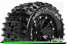 Louise - MT-Pioneer 1/10 Monster Truck Tire (Mounted) Soft 2.8" Black (2)