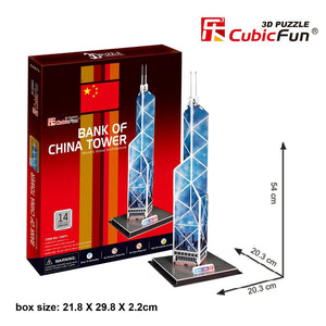 Cubic Fun - Bank of China Tower (China) (14pcs) (3D)