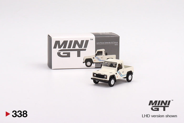 Mini GT - 1/64 Land Rover Defender 90 Pick-Up (White)