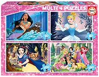 Educa - Disney Princess 4 Puzzles (50-80-100-150pcs)