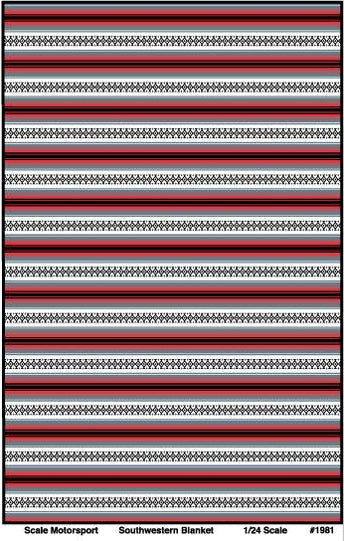Scale Motorsport - Upholstery Pattern Decals Small - 1/24 South Western Blanket Series #2 (1981)