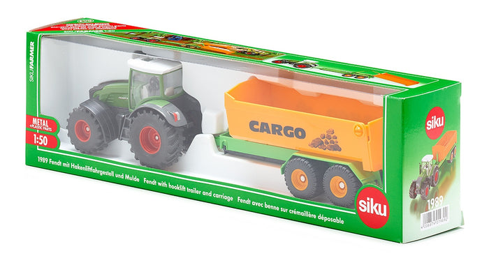 Siku - 1/50 Fendt w/ Hooklift Trailer and Carriage