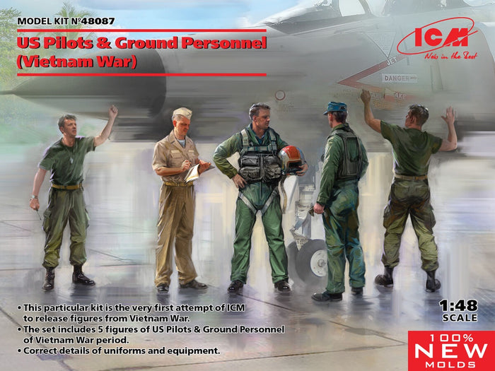 ICM - 1/48 US Pilots & Ground Crew Vietnam War