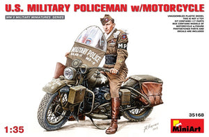 Miniart - 1/35 US Military Policeman w/ Motorcycle