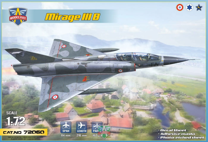 Modelsvit - 1/72 Mirage IIIB w/Saaf Decals