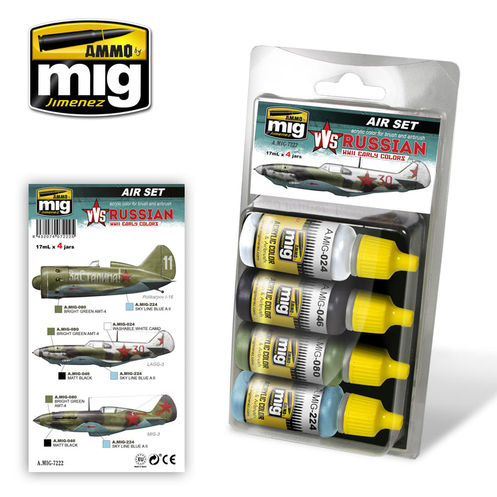 AMMO - 7222 VVS WWII Russian Early Aircraft (Paint Set)