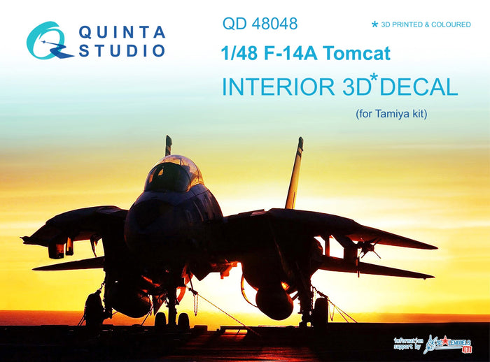 Quinta Studio QD48048 - 1/48 F-14A  3D-Coloured Interior (for Tamiya)