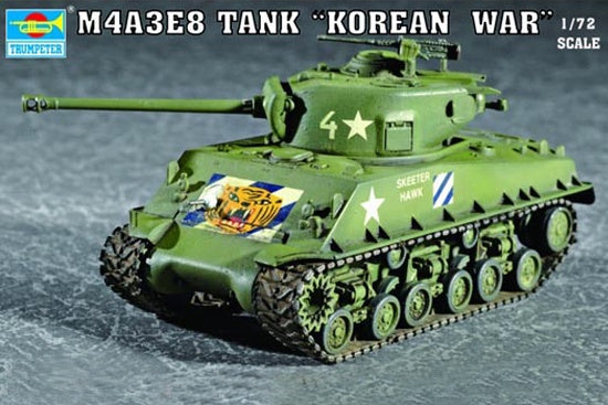 Trumpeter - 1/72 USS M4A3E8 (Easy Eight) Sherman Tank (T80 Track)