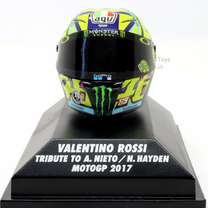 Minichamps - 1/10 AGV Helmet (V. Rossi) MotoGP (Tribute to A.Nieto/ N Hayden) 2017