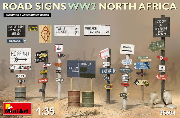 Miniart - 1/35 Road Signs WWII North Africa