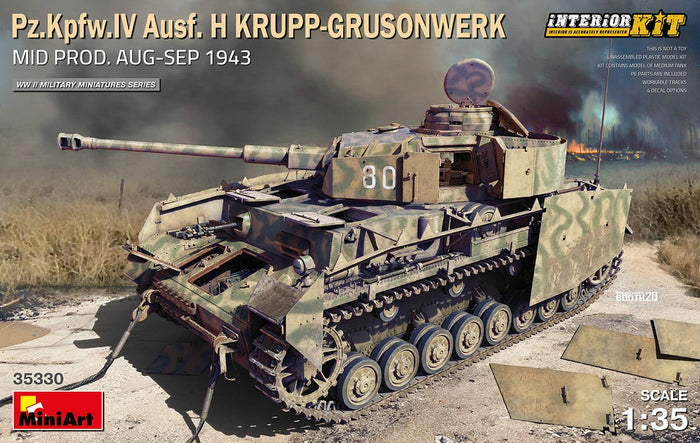 Miniart - 1/35 Pz.Kpfw.IV Ausf. H Krupp-Grusonwerk Mid Prod. Aug-Sep 1943