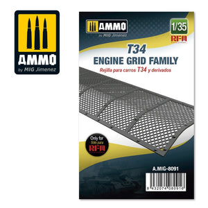 AMMO 8091 - 1/35 T34 Engine Grid Family (Resin)