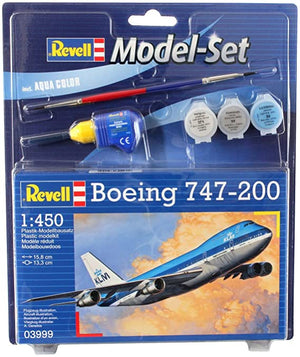 Revell - 1/450 Boeing 747-200 (Model set Incl.Paint)