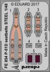 Eduard - 1/48 P-51D Seatbelts STEEL (Color Photo-etched)(for Airfix) FE854