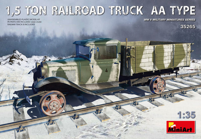 Miniart - 1/35 1.5 Ton Railroad Truck AA Type