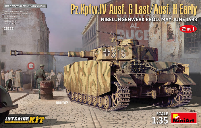 Miniart - 1/35 Pz.Kpfw.IV Ausf. G-Last/H 2in1 w/ Interior