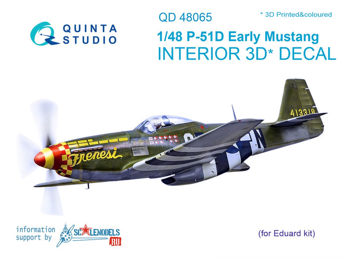 Quinta Studio QD48065 - 1/48 P-51D (Early) 3D-Coloured Interior (for Eduard kit)