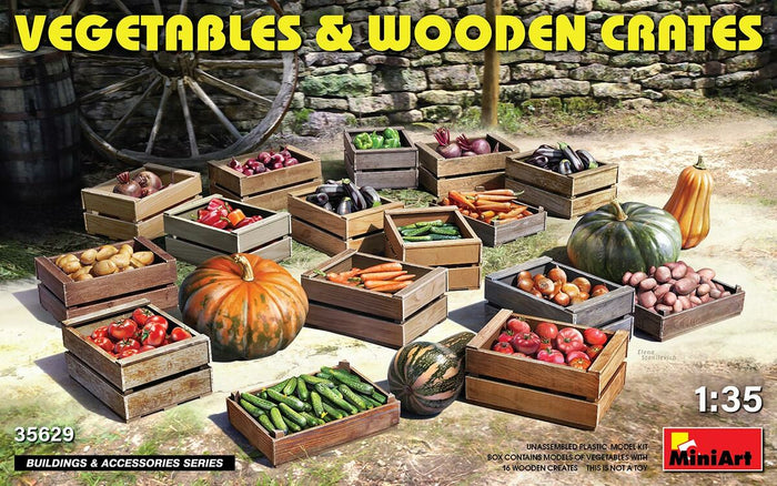 Miniart - 1/35 Vegetables & Wooden Crate