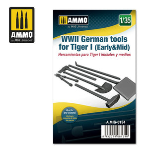 AMMO 8134 - 1/35 German Tools for Tiger I (Early & Mid) (Resin)