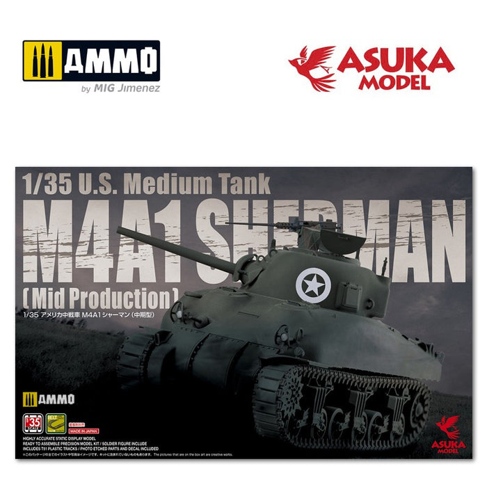 Asuka Model - 1/35 M4A1 Sherman Mid Production