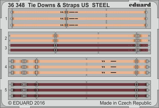 Eduard - 1/35 Tie Downs & Straps US STEEL (Color photo-etched) 36348