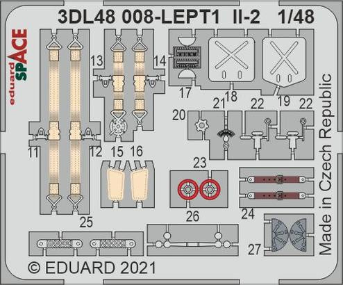 Eduard - 1/48 Il-2 SPACE set (for Zvezda) 3DL48008