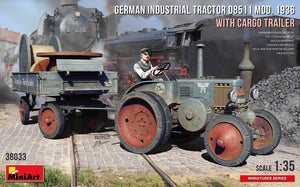 Miniart - 1/35 German Industrial Tractor D8511 Mod. 1936 w/ Cargo Trailer