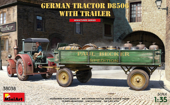 Miniart - 1/35 Tractor D8506 w/Trailer