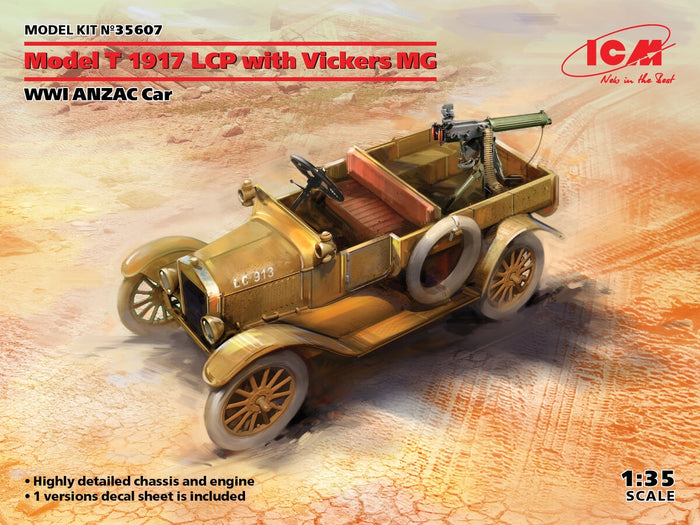 ICM - 1/35 Model T 1917 LCP w/Vickers MG WWI ANZAC Car