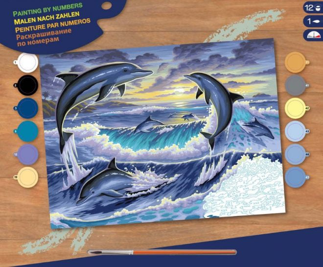 KSG - Paint By Numbers Senior - Dolphin Sunrise