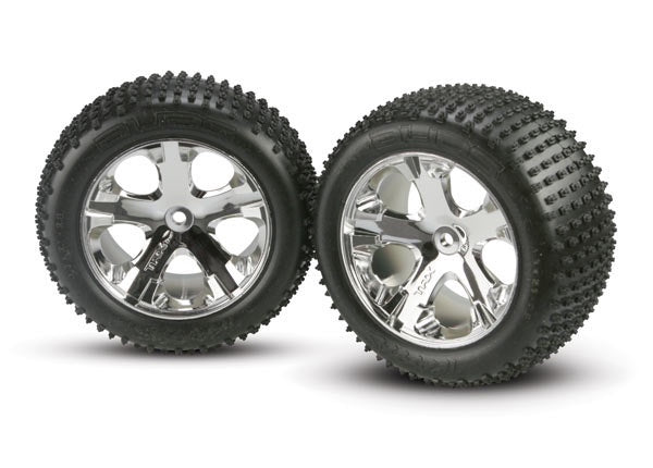 Traxxas - 3770 - Tires & Wheel Assembled/Glued Rear (RUS2)