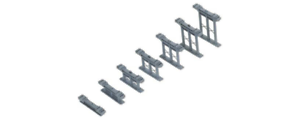 Hornby - Inclined Piers (Set of 7) (R658)