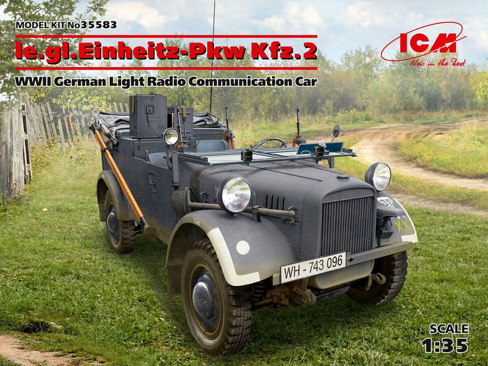 ICM - 1/35 Le.Gl.Einheitz-Pkw Kfz.2 - WWII German Light Radio Communication Car