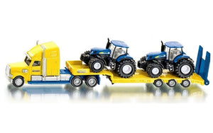 Siku - 1/87 US Truck with New Holland Tractors