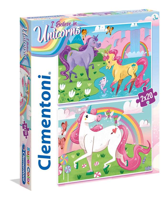 Clementoni - I Believe In Unicorns (2x20pcs)