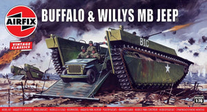 Airfix - 1/76 Buffalo & Willys MB Jeep