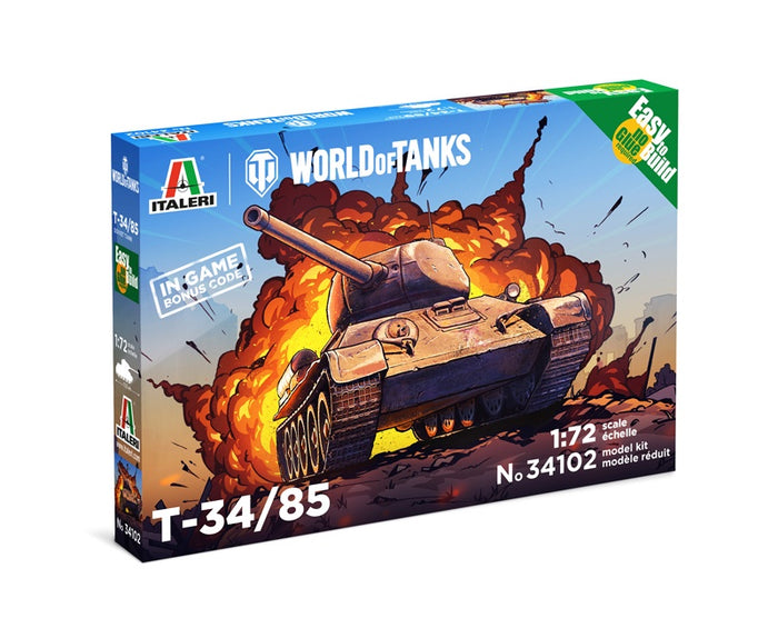 Italeri - 1/72 T-34/85 World of Tanks (Easy to Build)