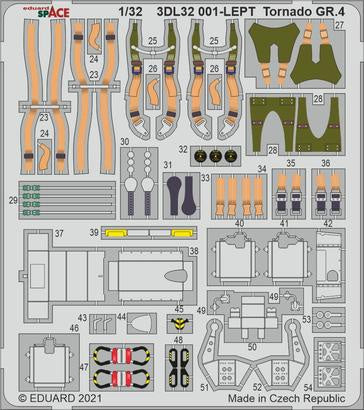Eduard - 1/32 Tornado GR.4 SPACE set (for Italeri) 3DL32001