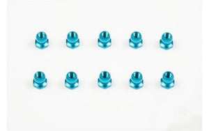 Tamiya - 5mm Aluminium Short Ball Nut Blue (10)