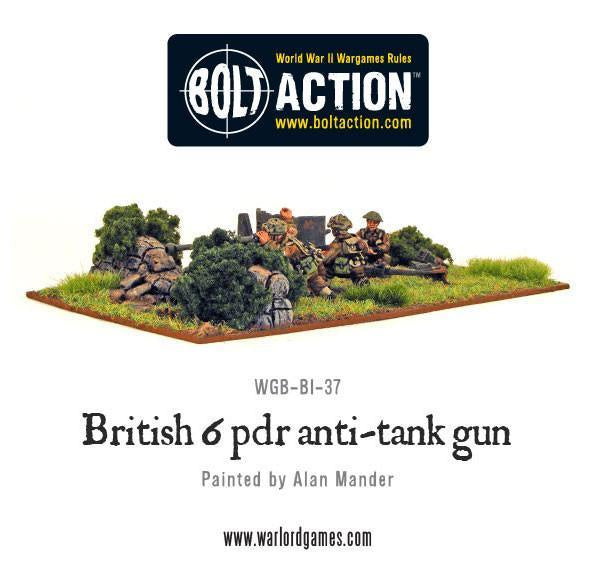 Warlord - Bolt Action  British Army 6 Pounder ATG & Crew
