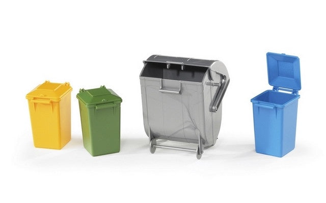 Bruder - Accessories: Garbage Can Set (3 Small / 1 Large)