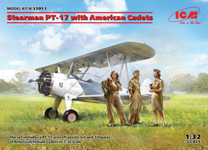 ICM - 1/32 Stearman Pt-17 w/ American Cadets