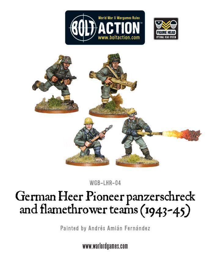 Warlord - Bolt Action  German Heer Pioneer -Panzerschrek/Flame