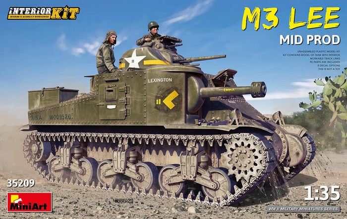 Miniart - 1/35 M3 Lee Mid Prod. w/ Interior Kit