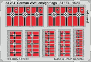 Eduard - 1/350 German WWII Insignia Flags STEEL (Color photo-etched) 53234