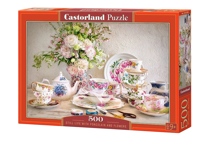 Castorland - Still Life w/ Porcelain & Flowers (500pcs)